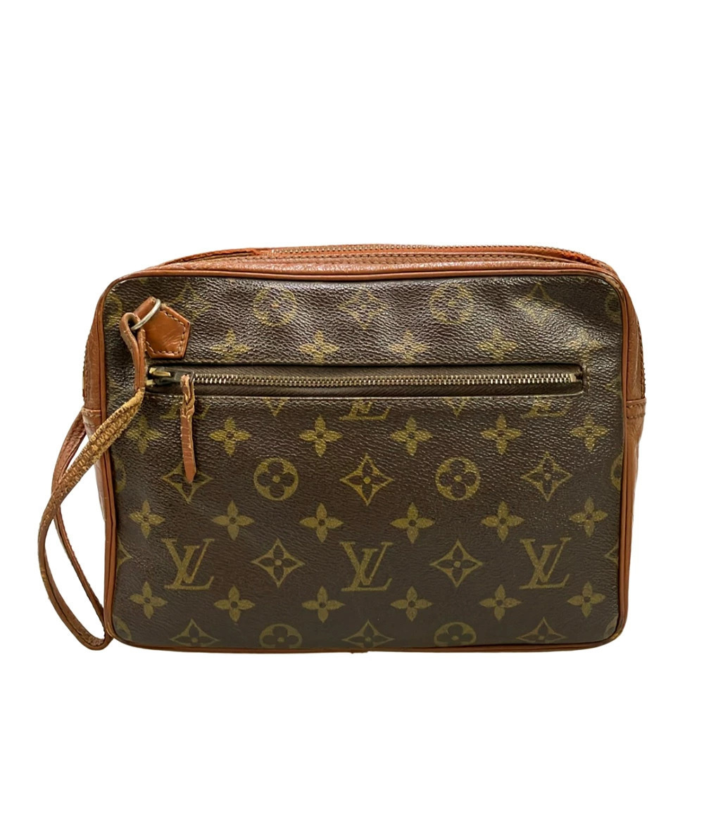 Louis Vuitton Sac Sport Monogram Shoulder Bag Canvas Leather Brown